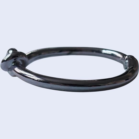 Unbranded Modern Minimalist Silver Tone Knot Bangle Bracelet Cuf - Picture 5 of 8